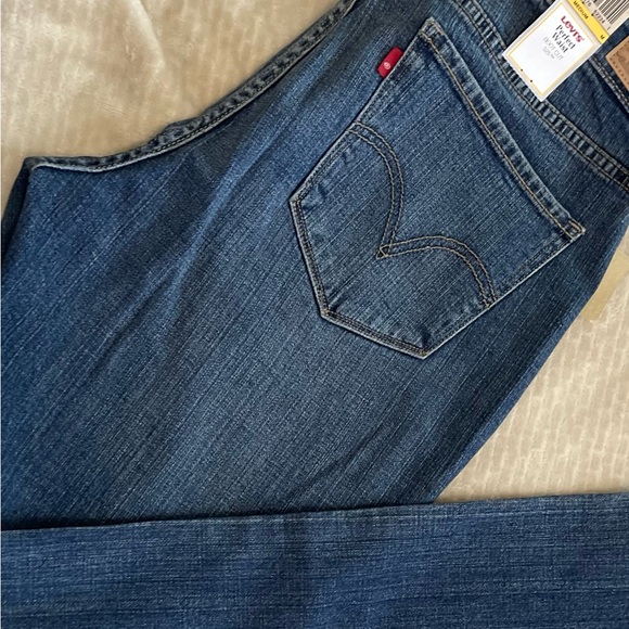 LEVI'S Perfect Waist Bootcut 525 Blue Jeans 14 - Picture 3 of 6
